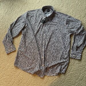 Hugo Boss Men's Patterned Performance Long-Sleeve Shirt XXL